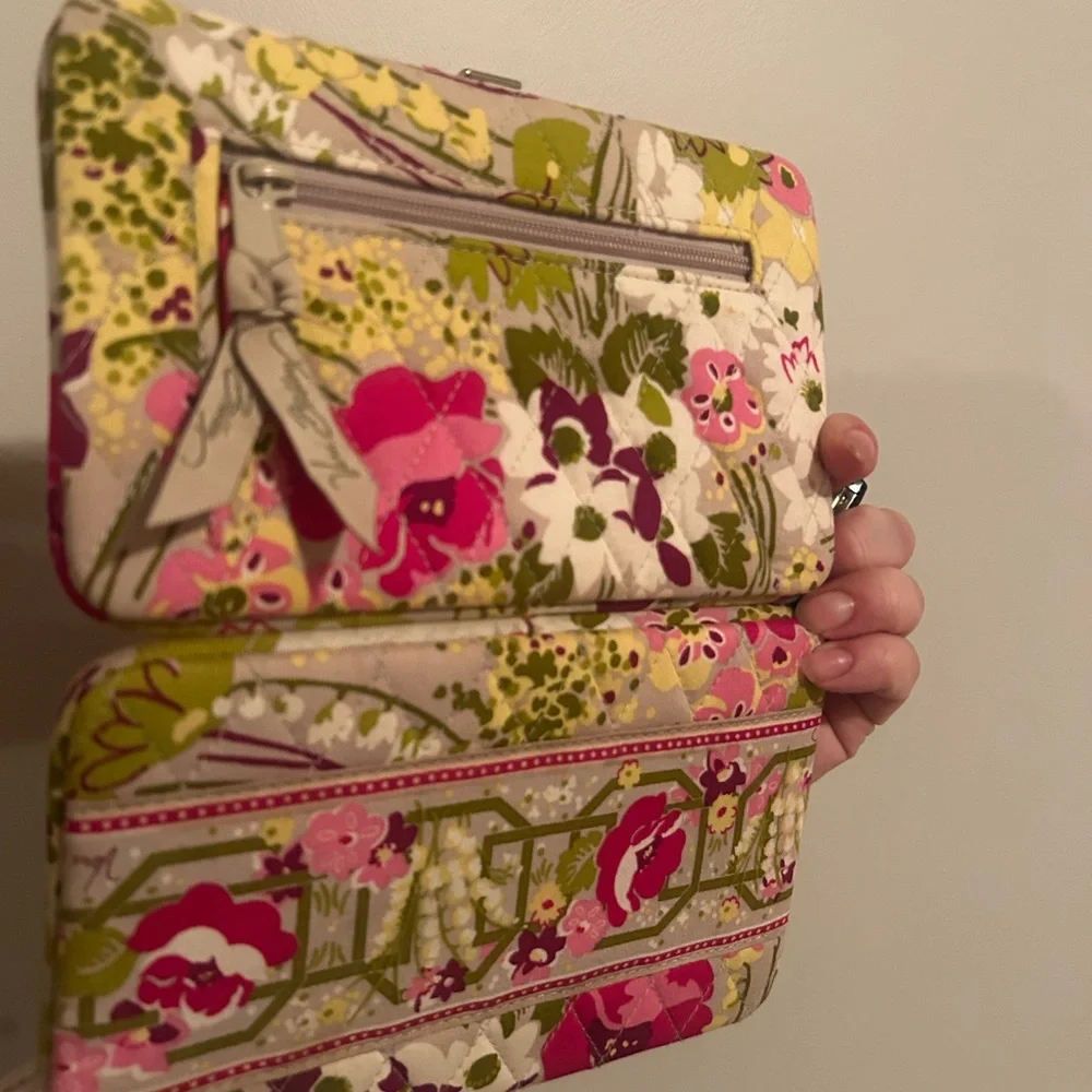 Vera Bradley Floral Clutch Bag - Pink and Green - Picture 6 of 7